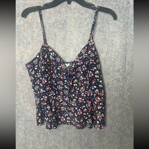 Nine Britton woman's size Large NWT spaghetti strap‎ peplum style blouse
